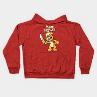 Cute Retro "Play With Me!" Evil Teddy Bear Kids Hoodie